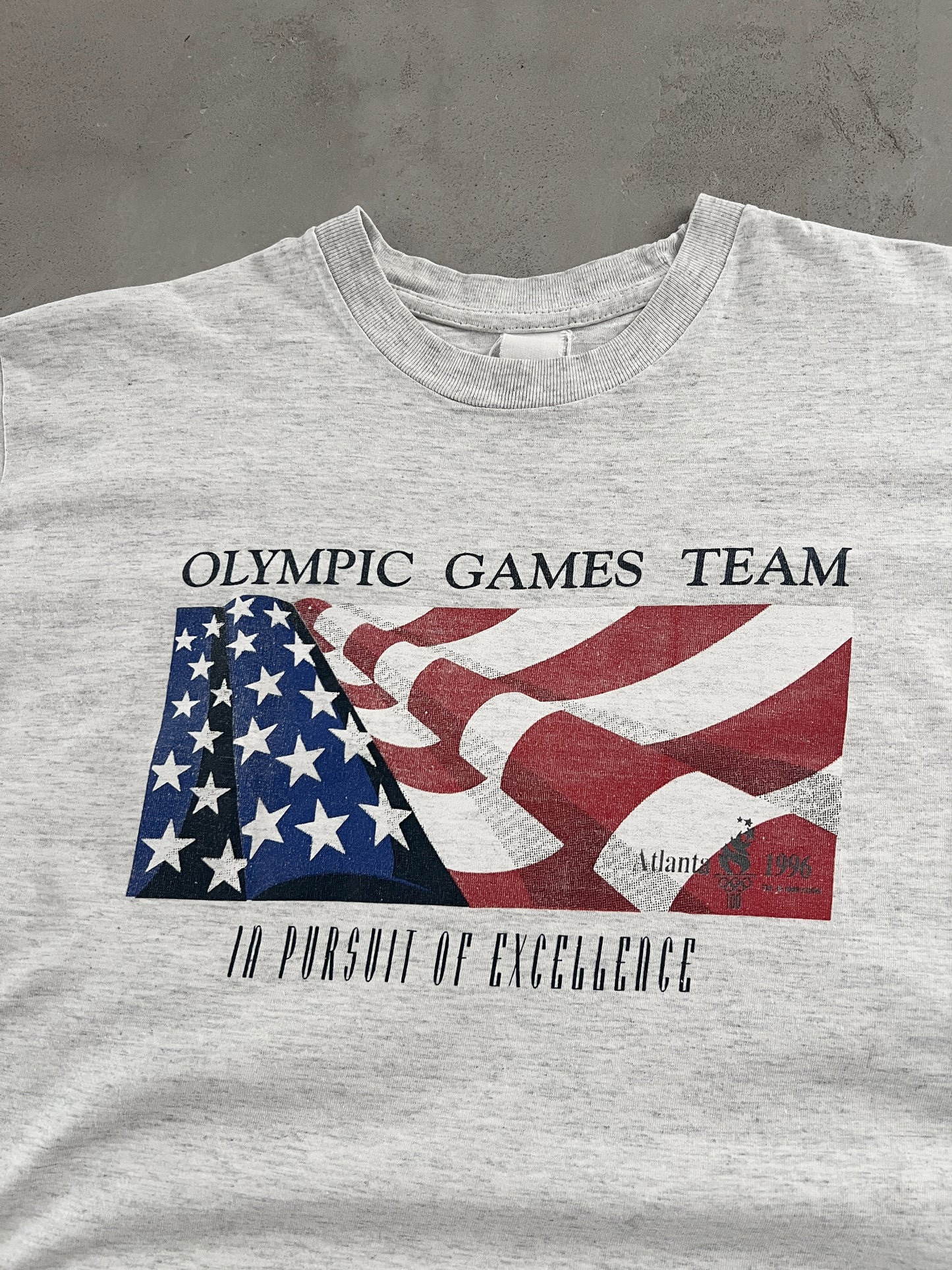 GREY OLYMPIC GAMES USA TEE - 1996 - M