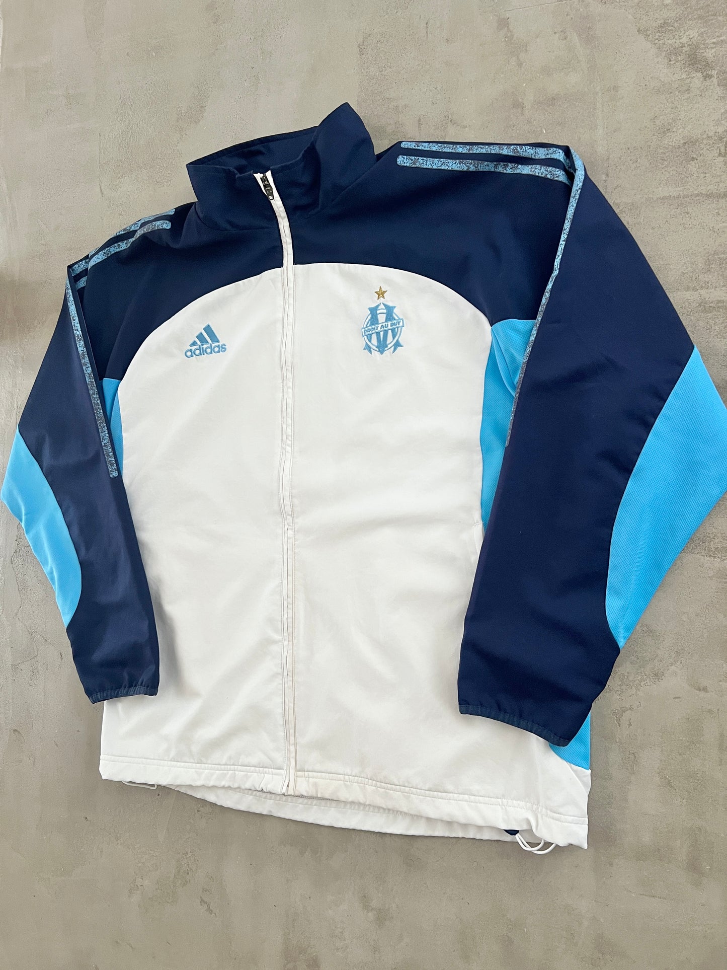 WHITE MARSEILLE TRACK JACKET - 2000S - L/XL