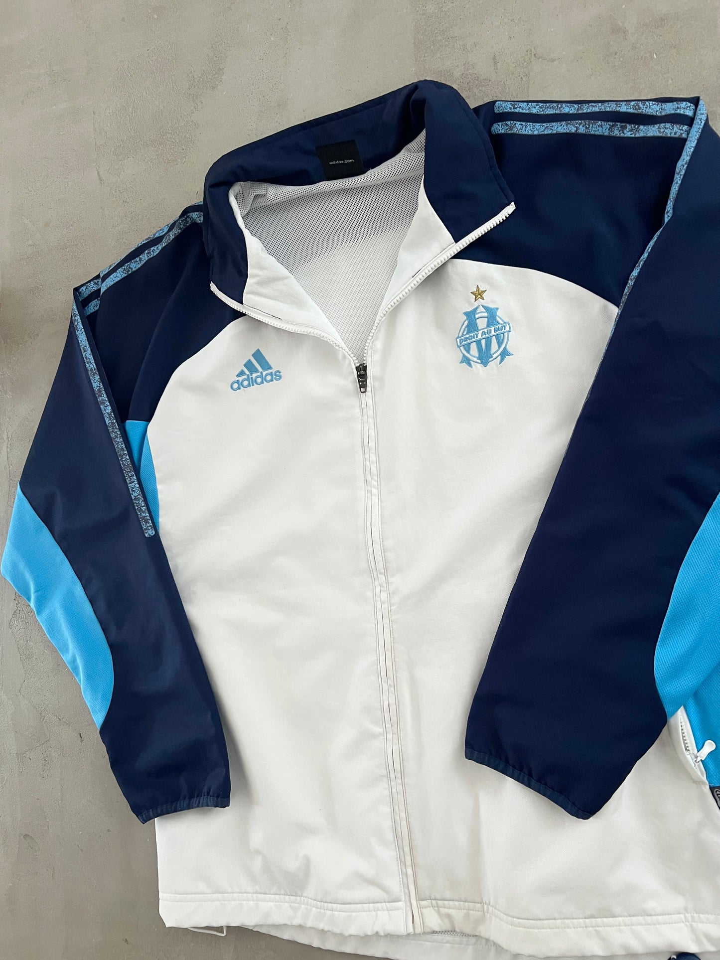 WHITE MARSEILLE TRACK JACKET - 2000S - L/XL