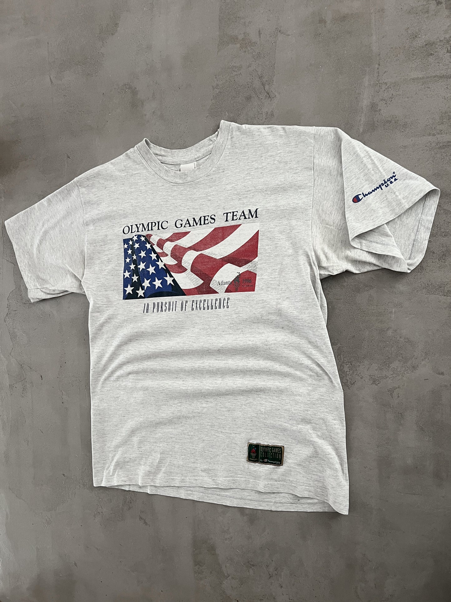 GREY OLYMPIC GAMES USA TEE - 1996 - M