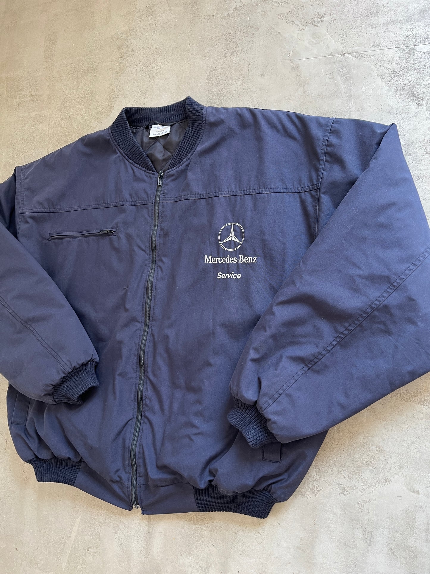 NAVY MERCEDES BENZ JACKET - 1990S - XL/XXL