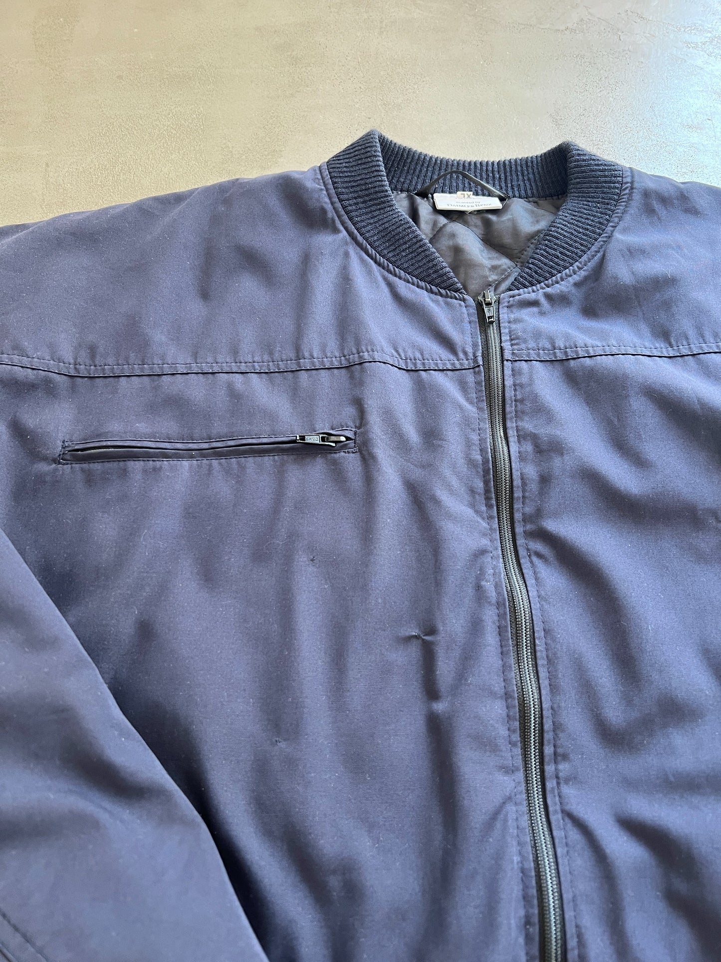 NAVY MERCEDES BENZ JACKET - 1990S - XL/XXL