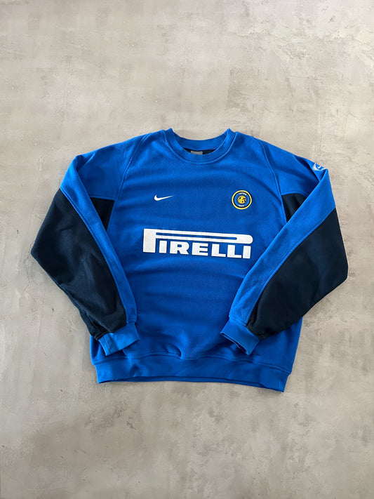 BLUE INTER MILAN NIKE FLEECE SWEATER - 2000S - L