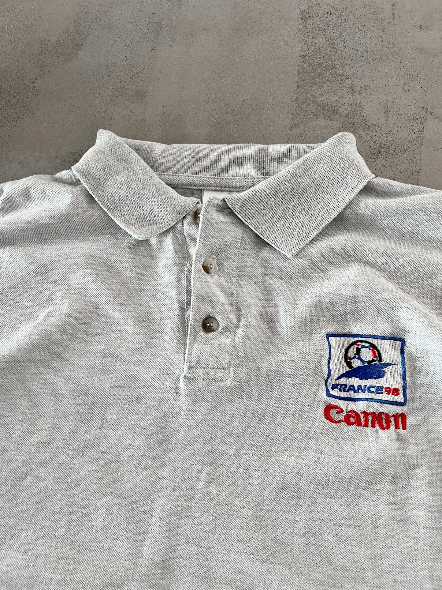 GREY CANON WORLD CUP POLO - 1990S - L