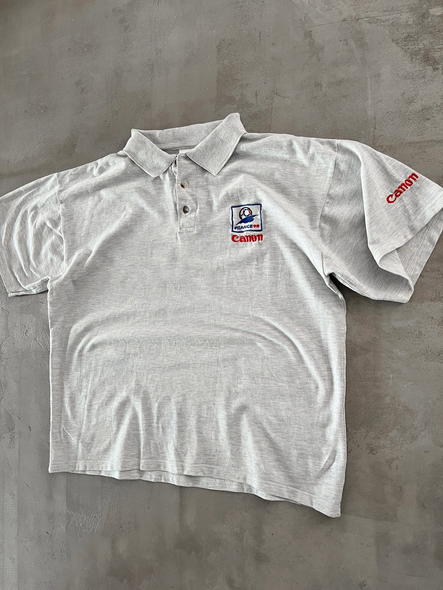 GREY CANON WORLD CUP POLO - 1990S - L