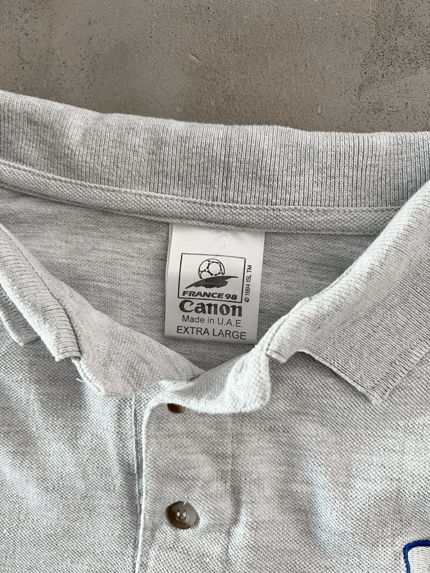 GREY CANON WORLD CUP POLO - 1990S - L