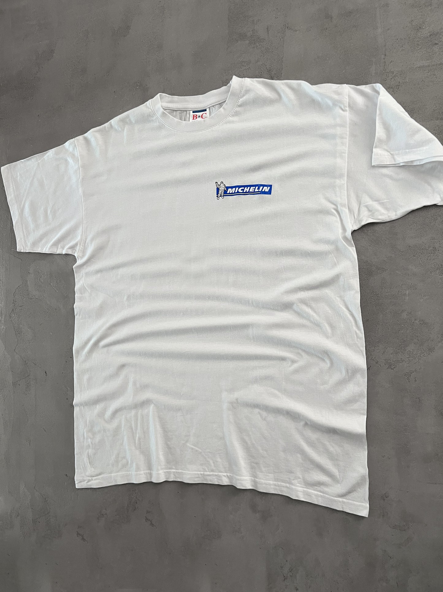 WHITE MICHELIN TEE - 1990S - XL