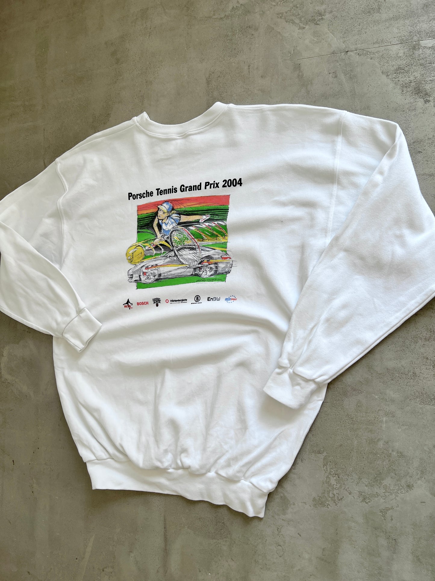 WHITE PORSCHE SWEATER - 2000S - M