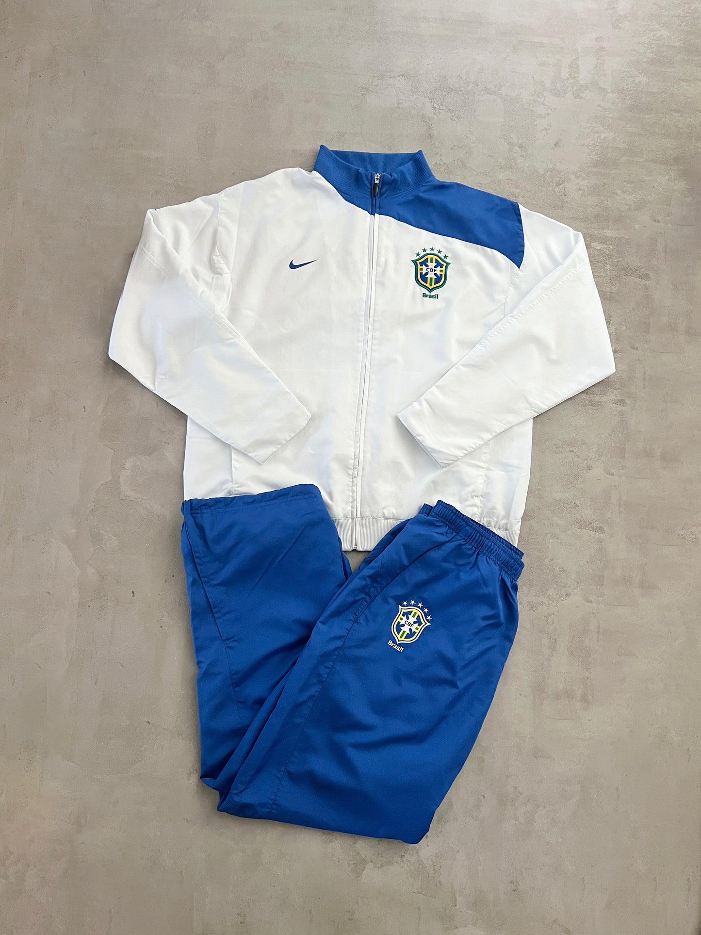 BLUE BRAZIL NIKE TRACK PANTS - 2000S - XL