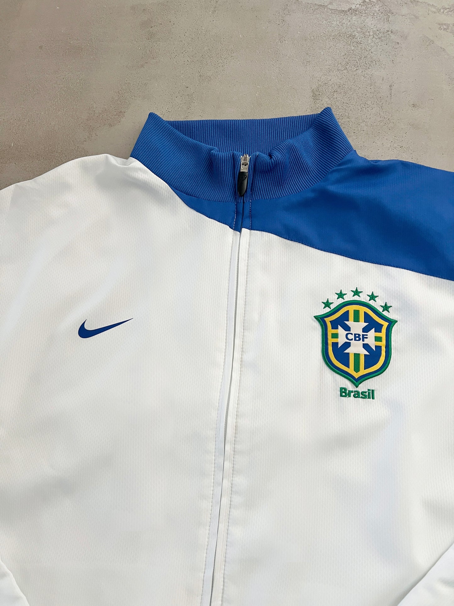 WHITE BRAZIL NIKE TRACK JACKET - 2000S - XL