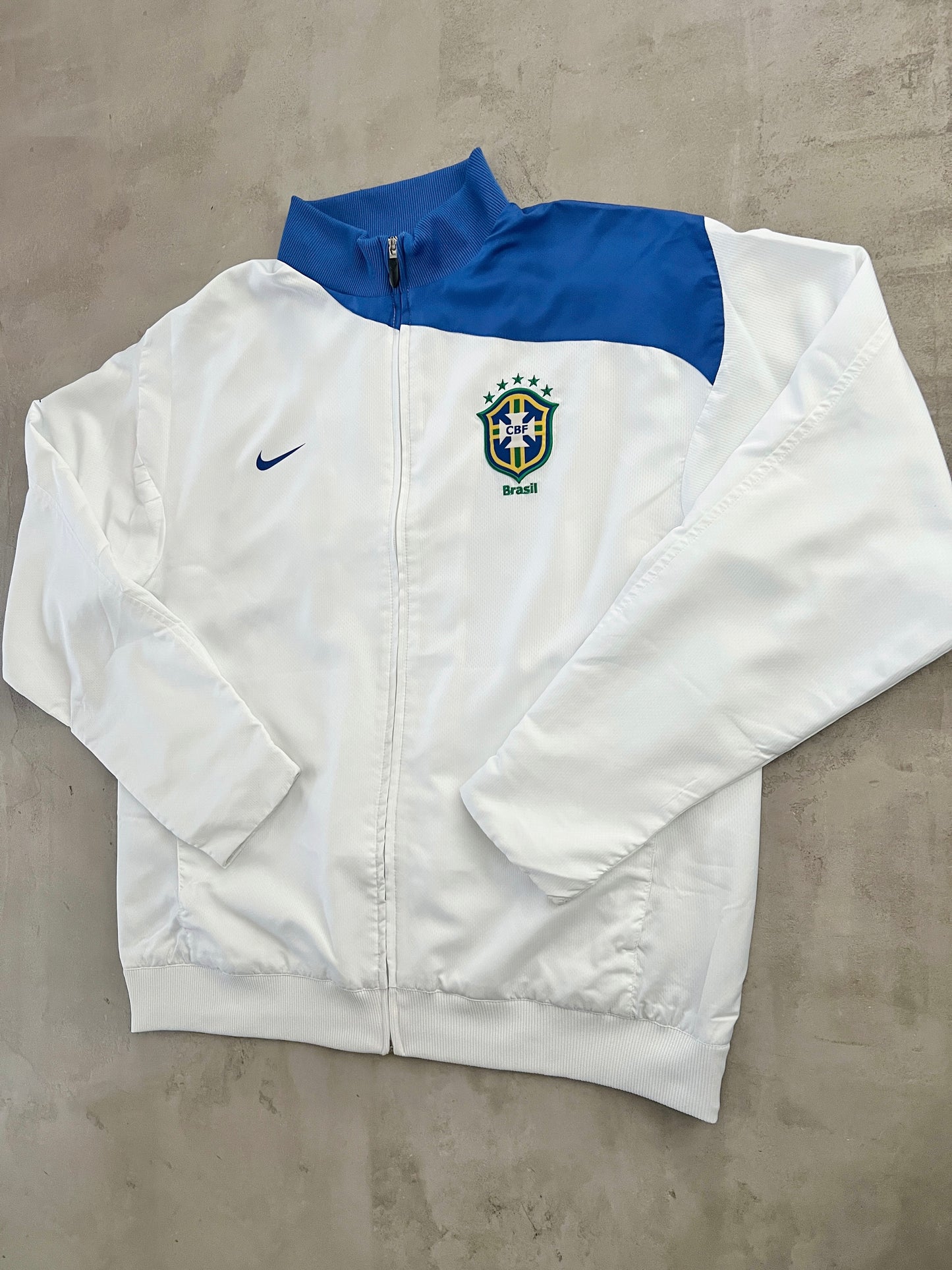 WHITE BRAZIL NIKE TRACK JACKET - 2000S - XL