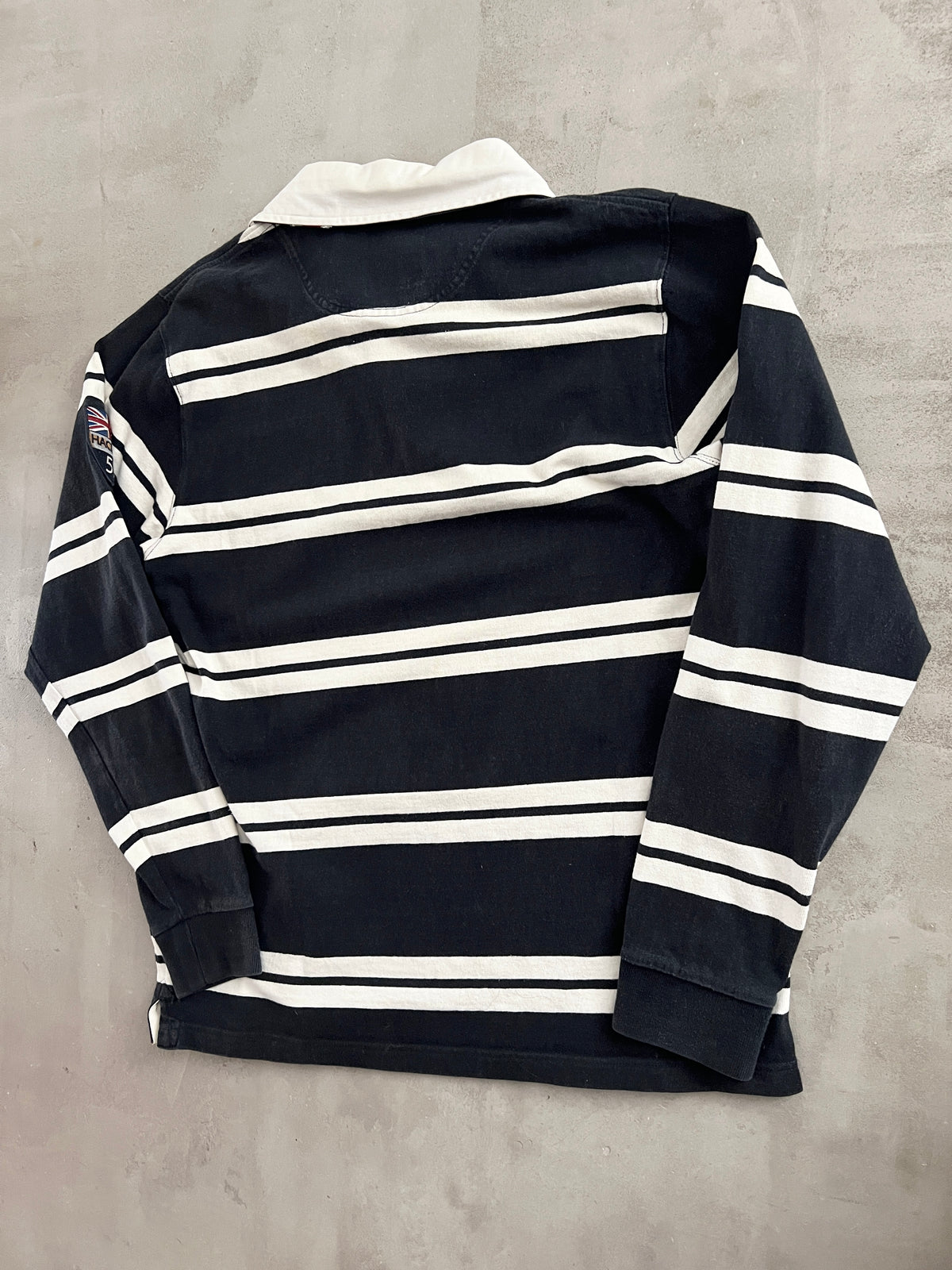 NAVY/CREME ASTON MARTIN LONGSLEEVE - 2000S - L