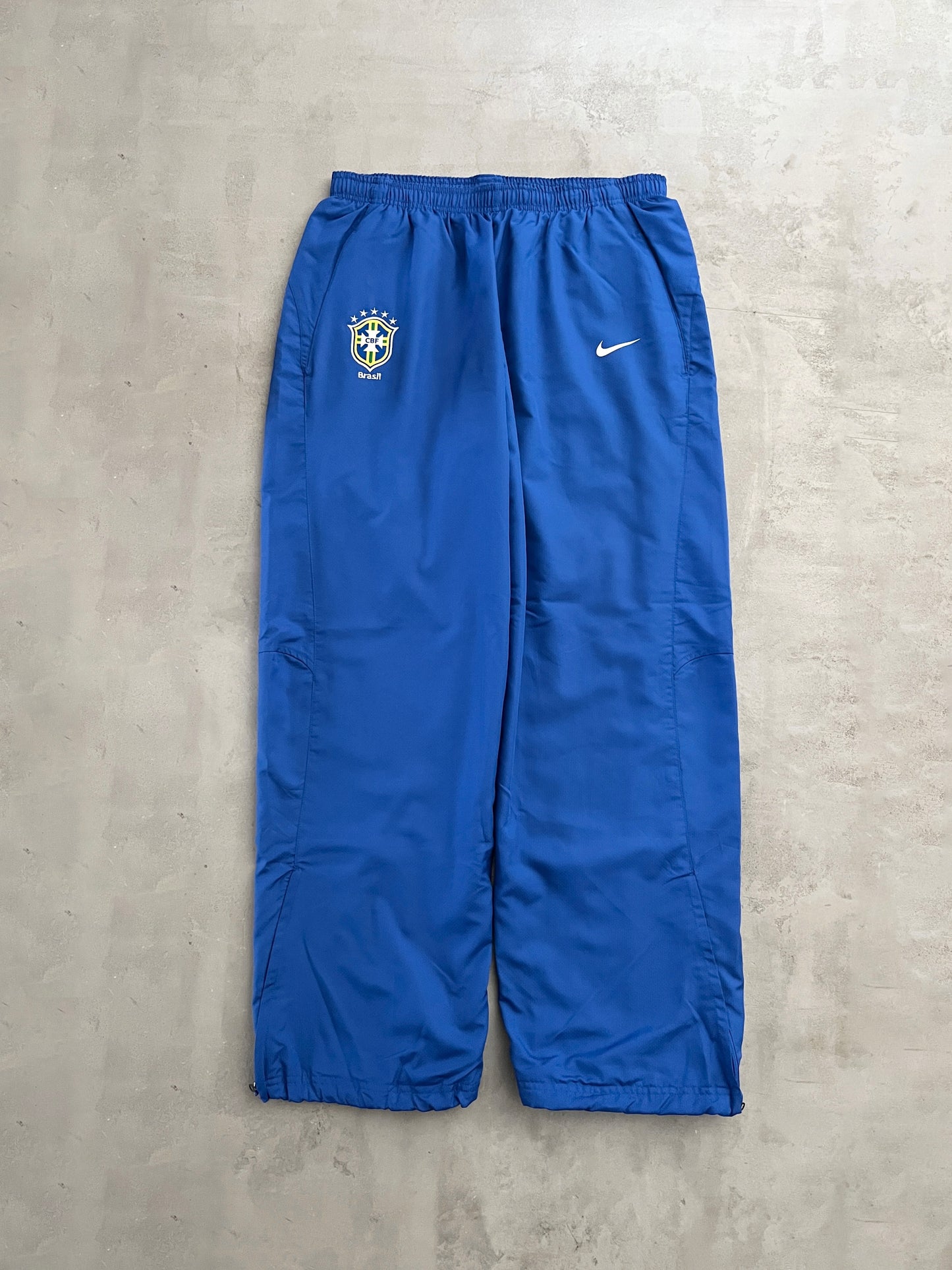 BLUE BRAZIL NIKE TRACK PANTS - 2000S - XL