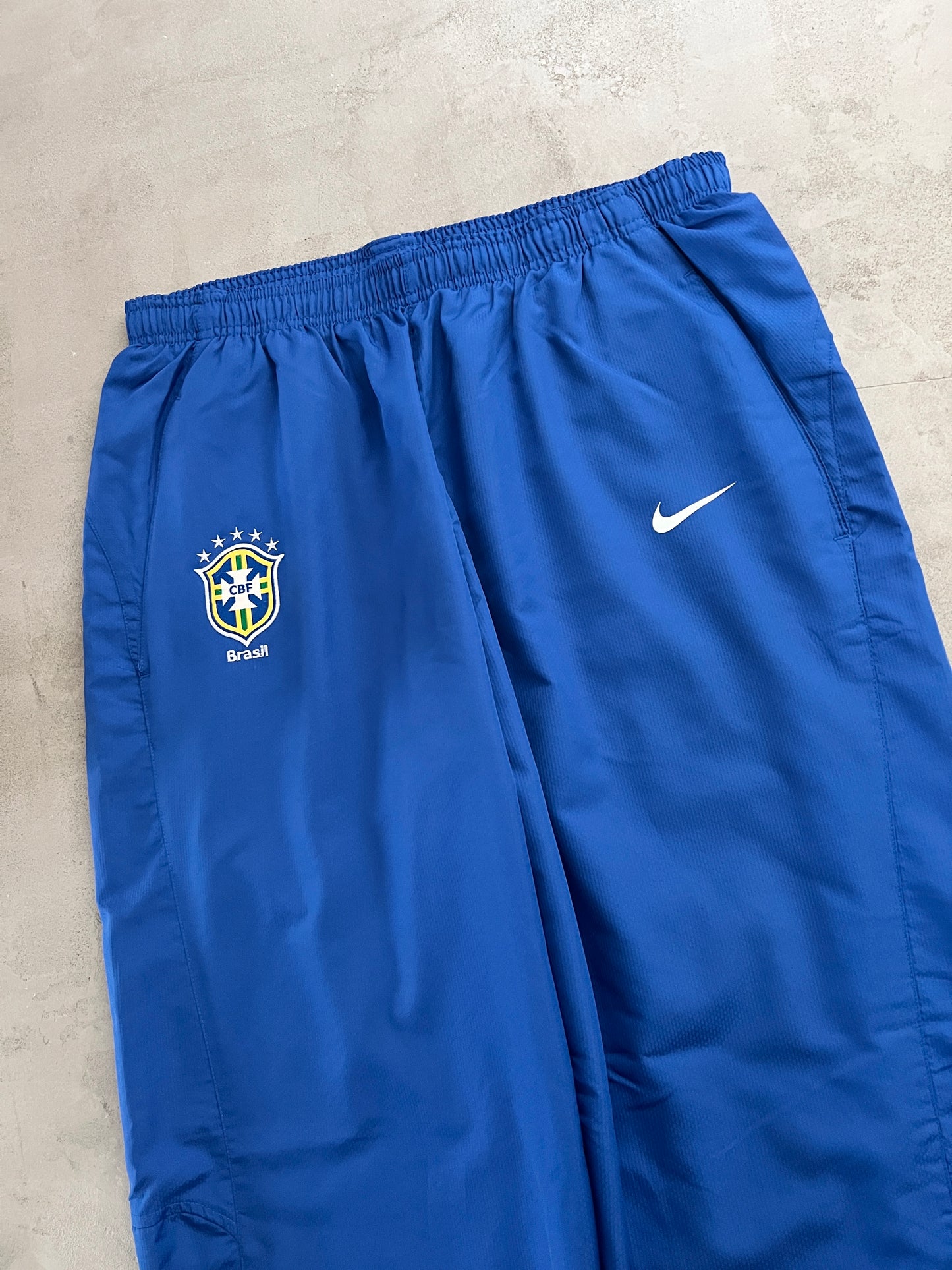 BLUE BRAZIL NIKE TRACK PANTS - 2000S - XL