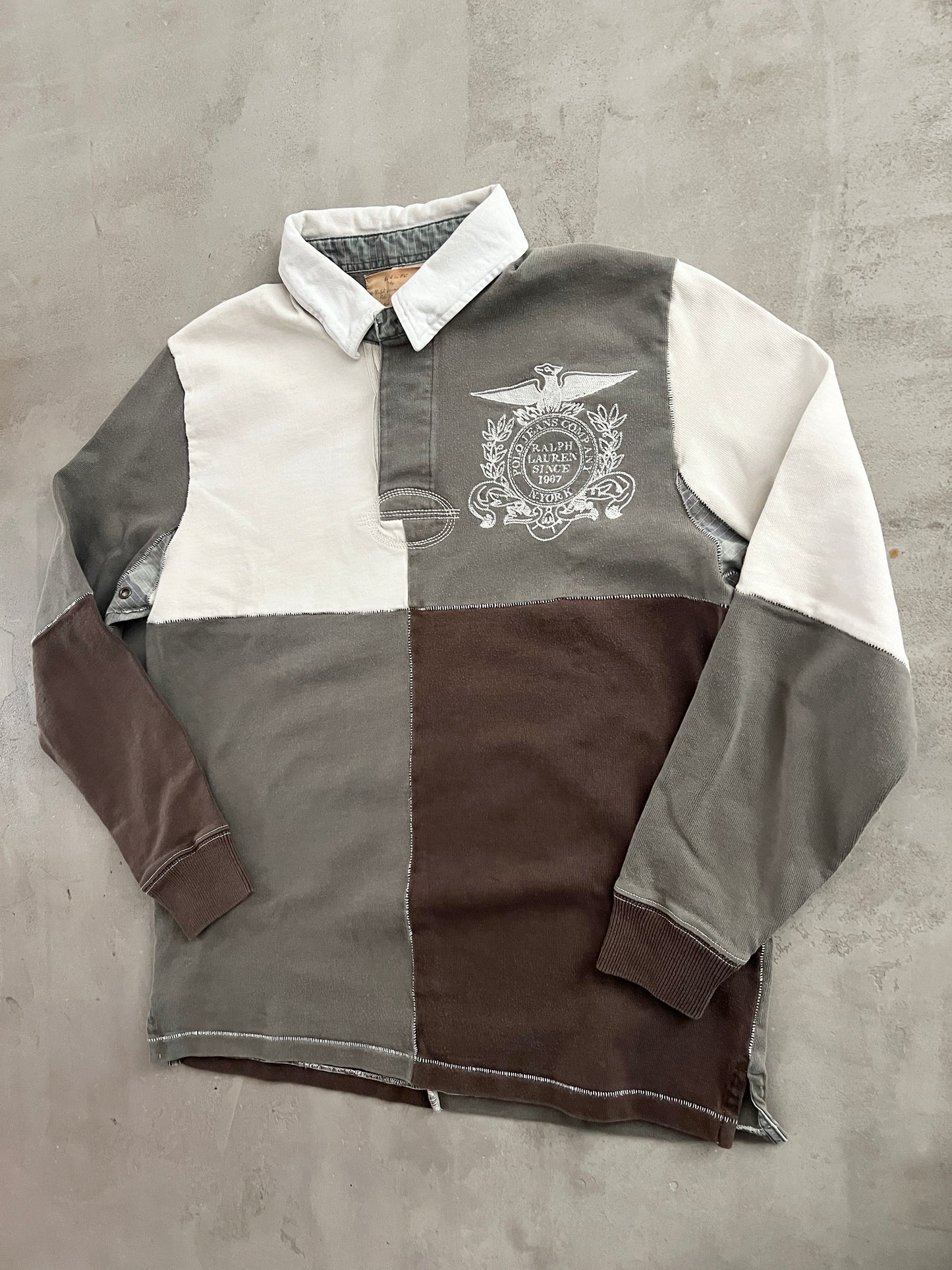 GREY RALPH LAUREN LONGSLEEVE - 2000S - M