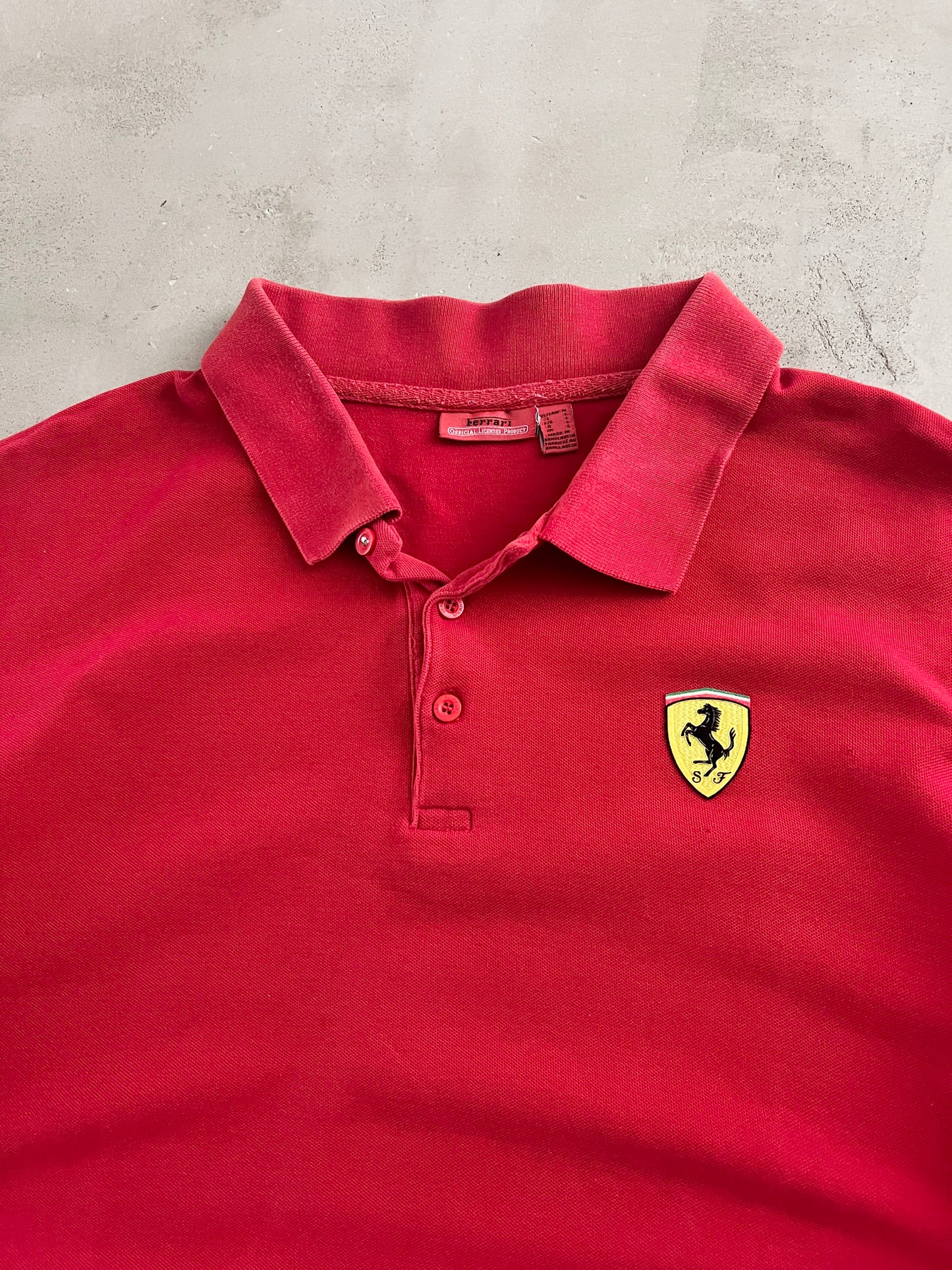 RED FERRARI SCUDERIA POLO - 2000S - M/L