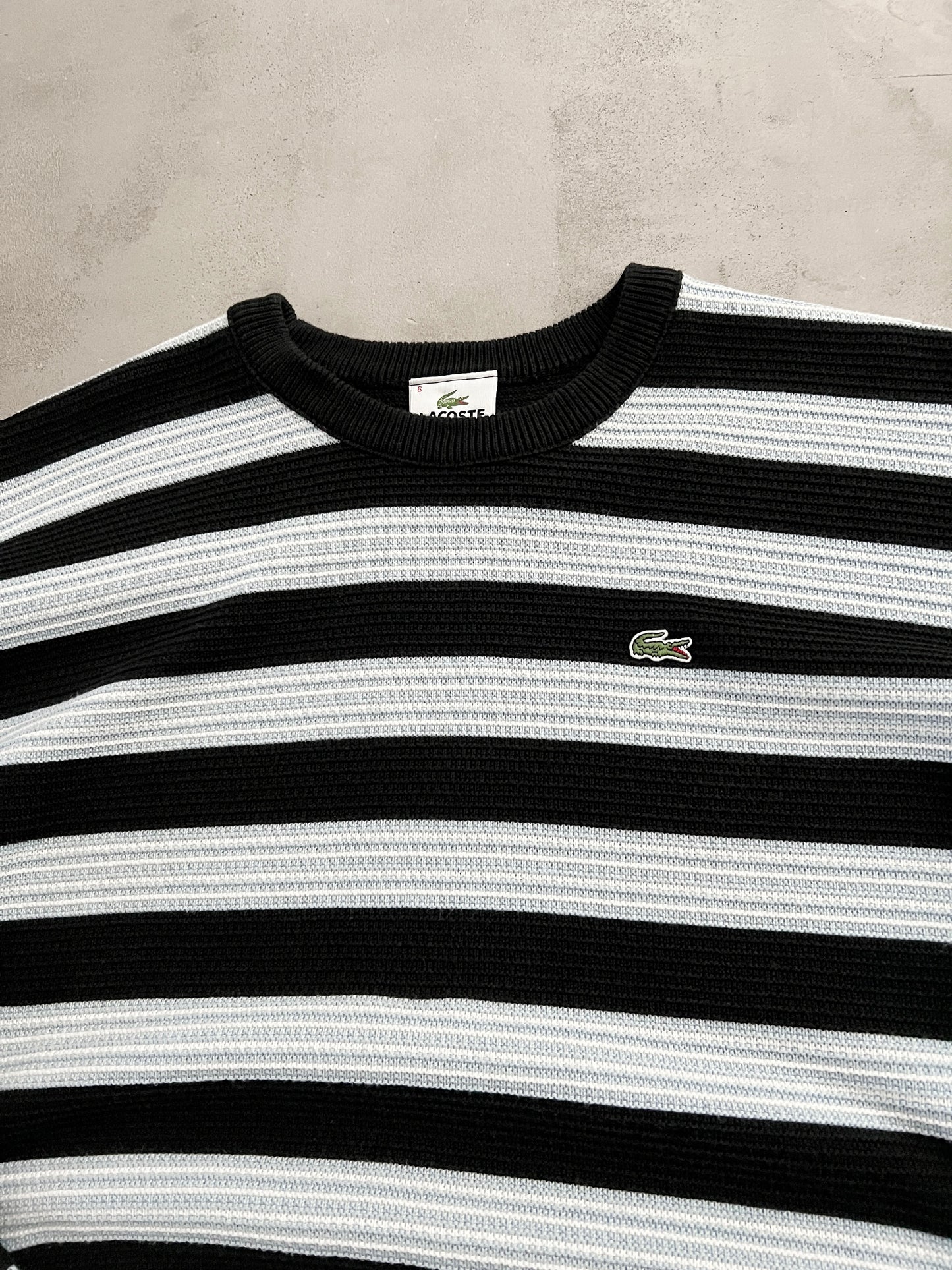 BLACK/BABY BLUE LACOSTE KNIT - 2000S - L/M