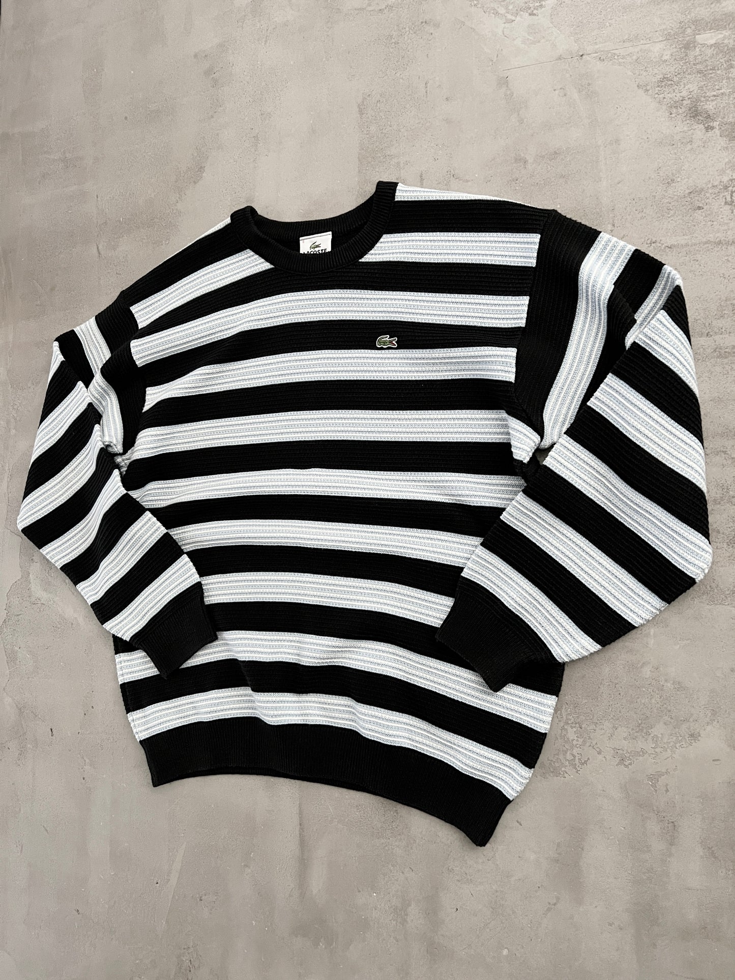 BLACK/BABY BLUE LACOSTE KNIT - 2000S - L/M