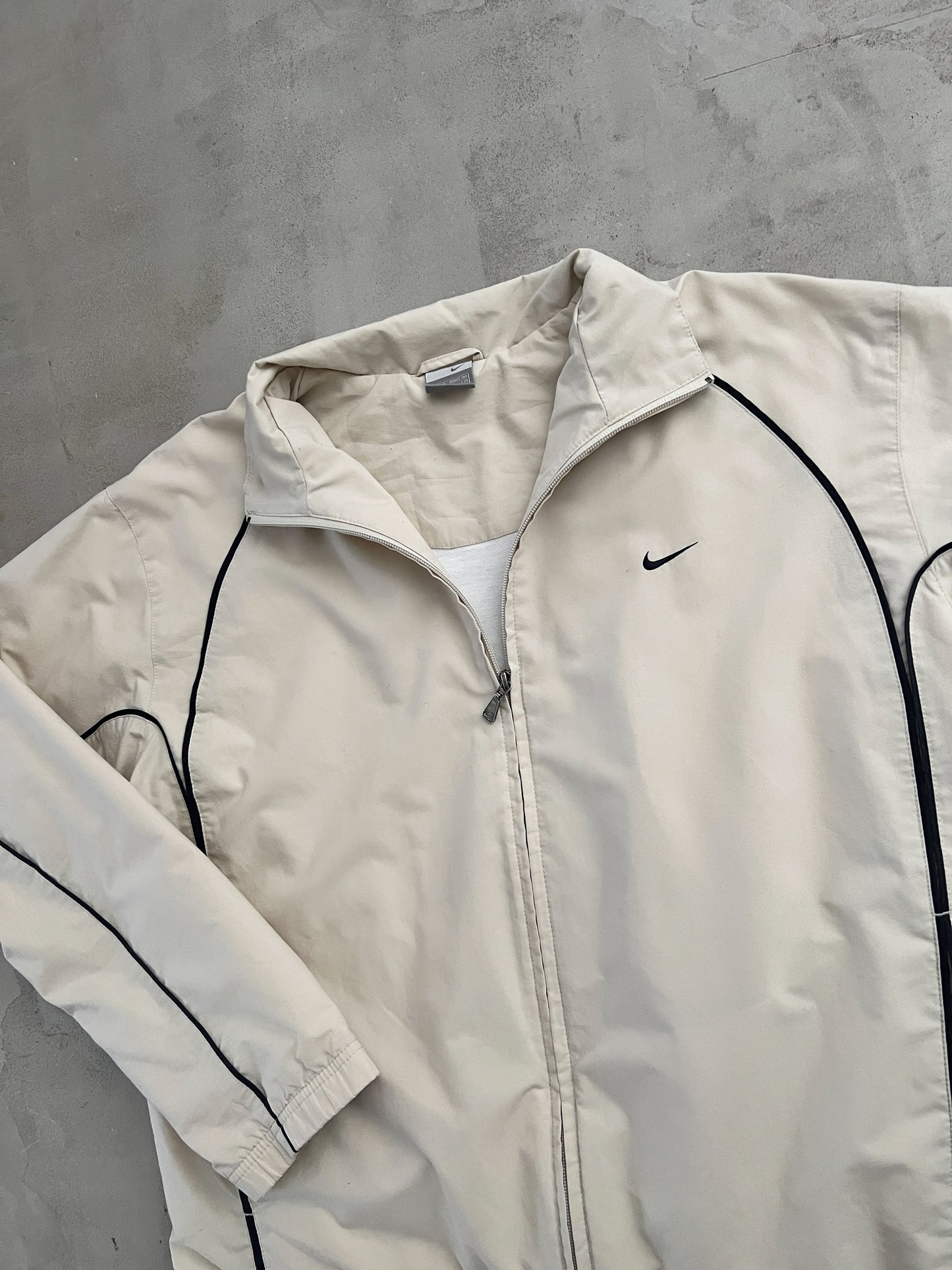 CREME NIKE TRACK JACKET - 2000S - XL