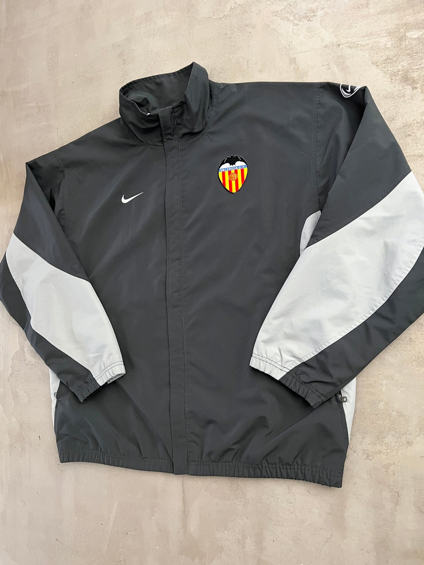 GREY FC VALENCIA NIKE TRACK JACKET - 2000S - XL