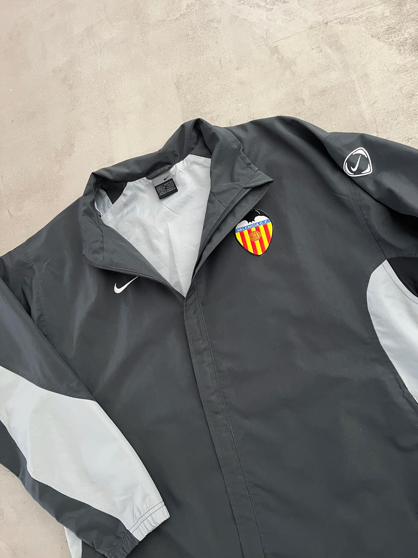 GREY FC VALENCIA NIKE TRACK JACKET - 2000S - XL