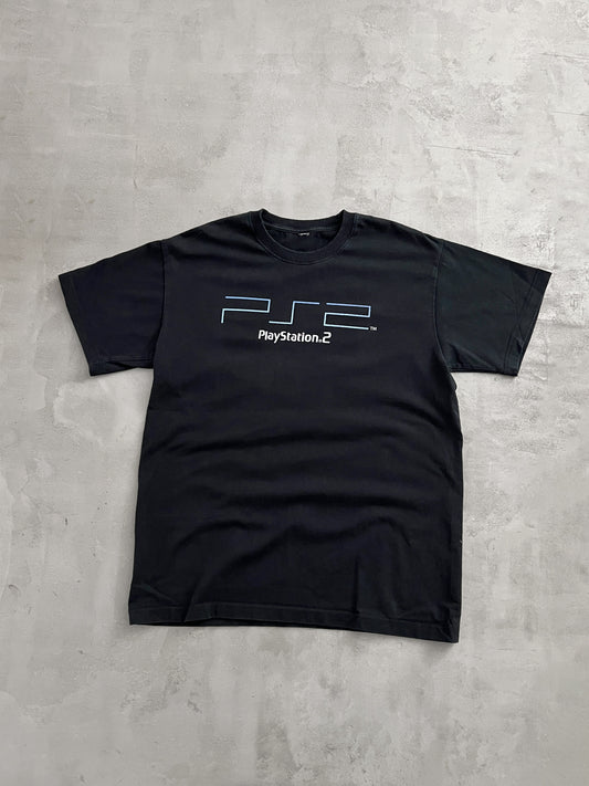 BLACK PLAYSTATION 2 PROMO TEE - 2000S - L