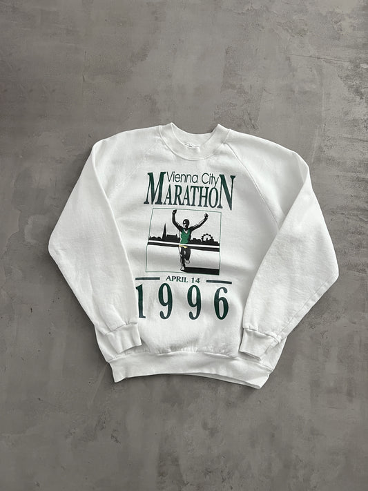 WHITE VIENNA CITY MARATHON SWEATER - 1996 - S