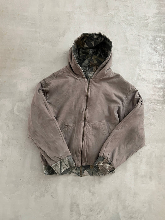 BROWN/REALTREE 2 SIDE ZIP HOODIE - 2000S - M