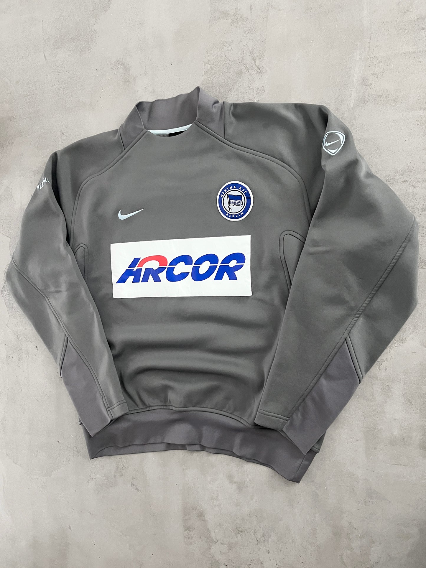 GREY HERTHA BSC BERLIN NIKE SWEATER - 2000S - L