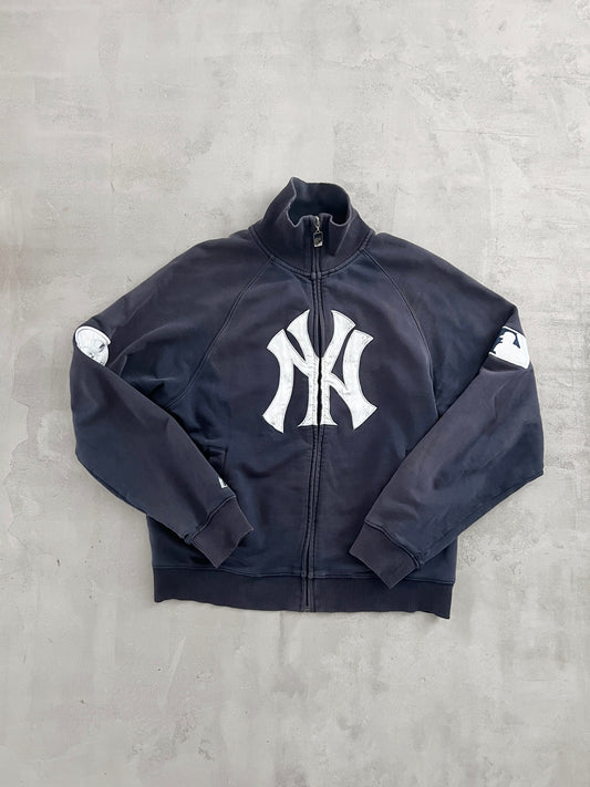 FADED NAVY YANKEES JACKET - 1990S - S