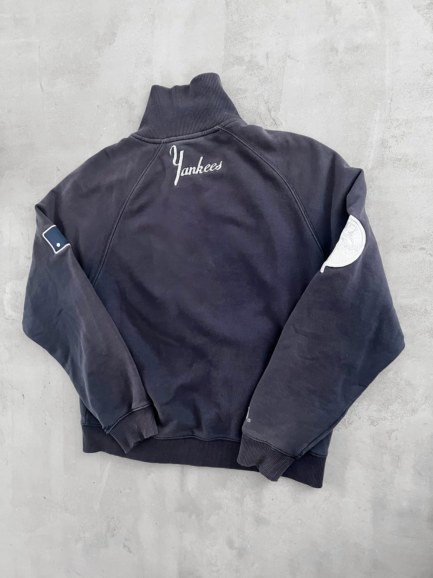 FADED NAVY YANKEES JACKET - 1990S - S