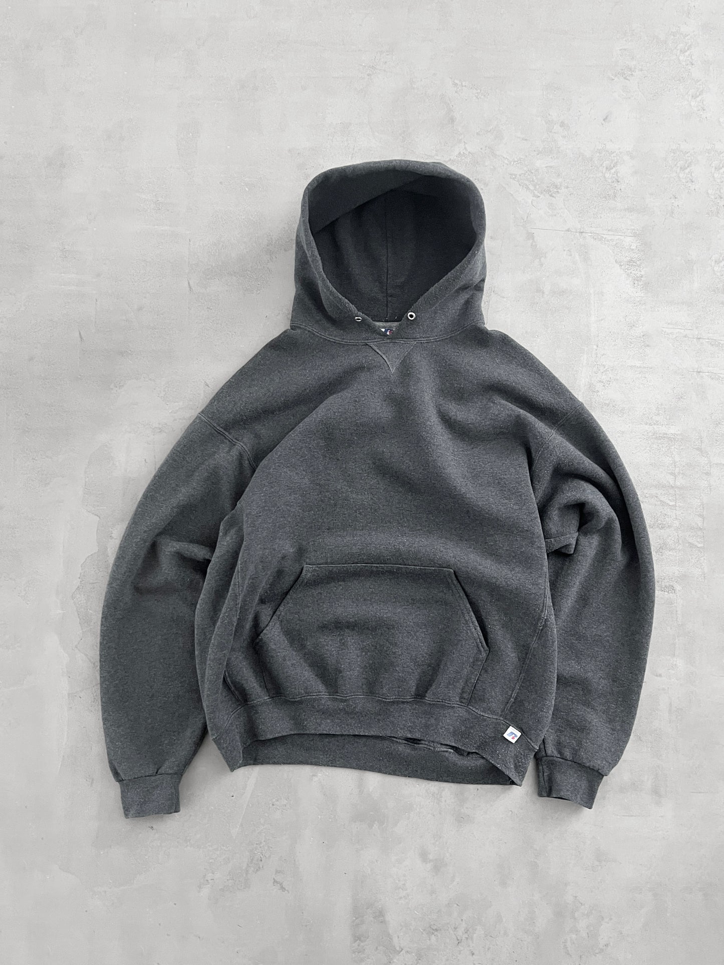 GREY RUSSELL HOODIE - 2000S - XL