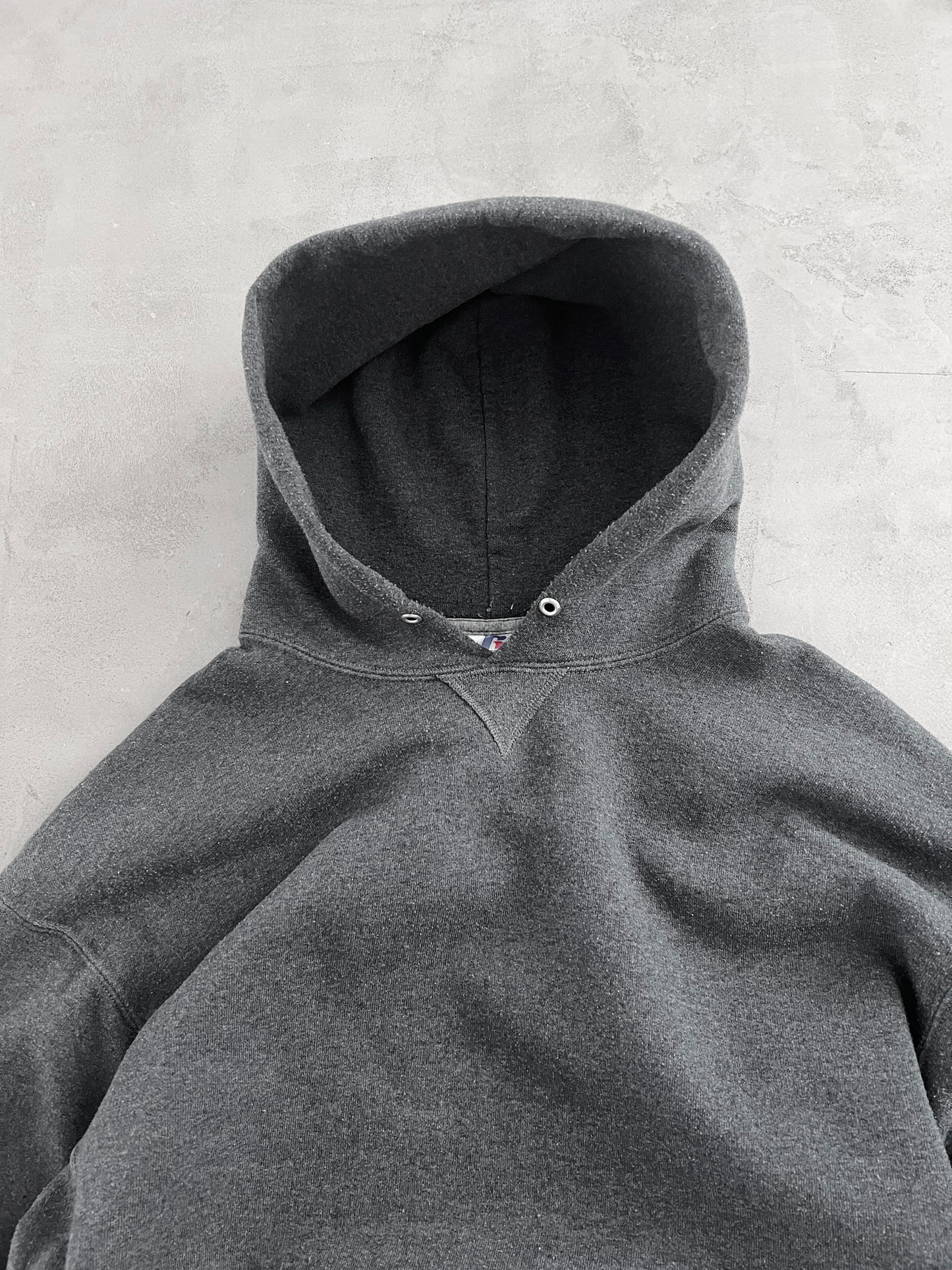 GREY RUSSELL HOODIE - 2000S - XL