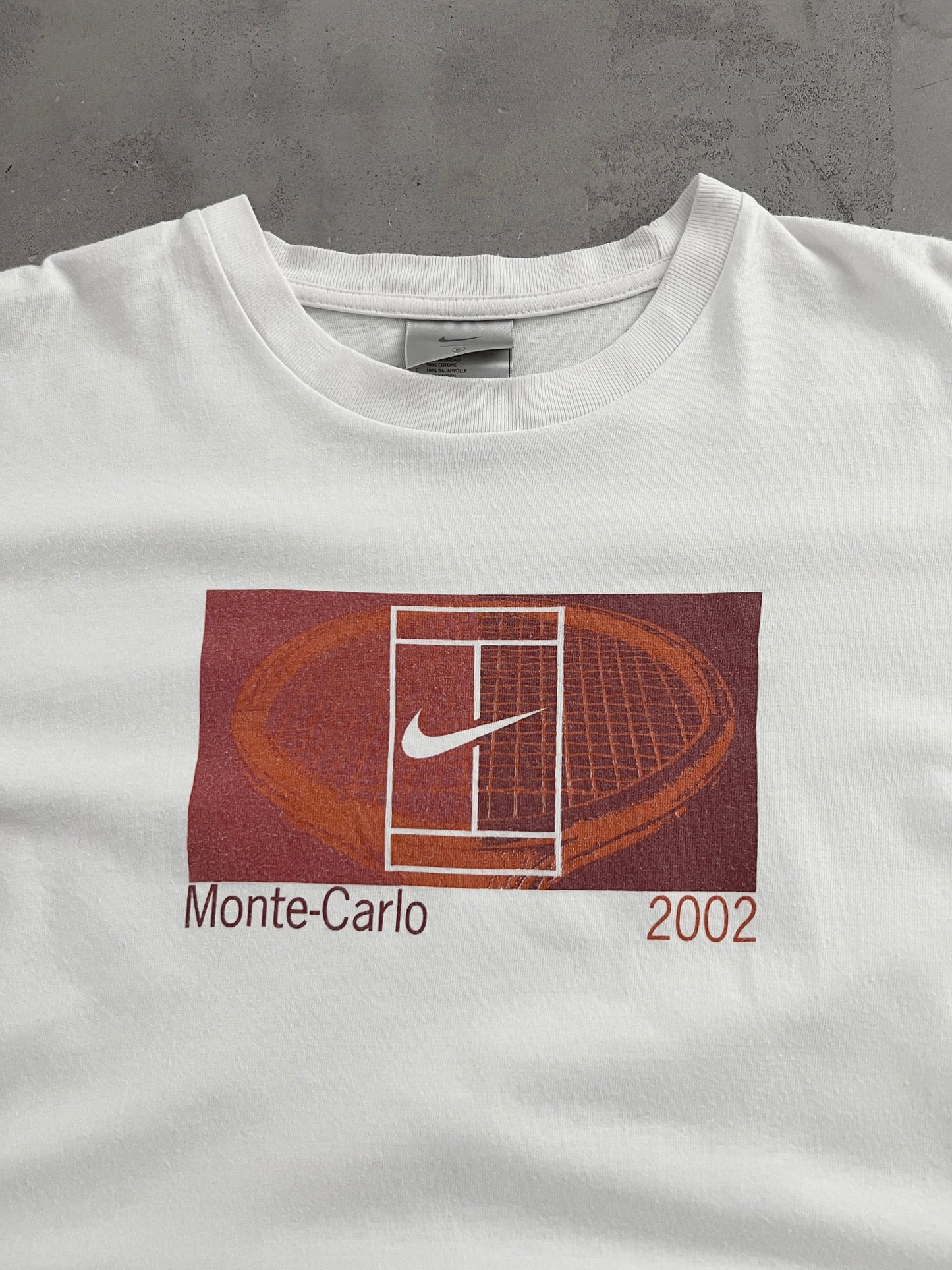 WHITE NIKE COURT MONACO TEE - 2002 - S