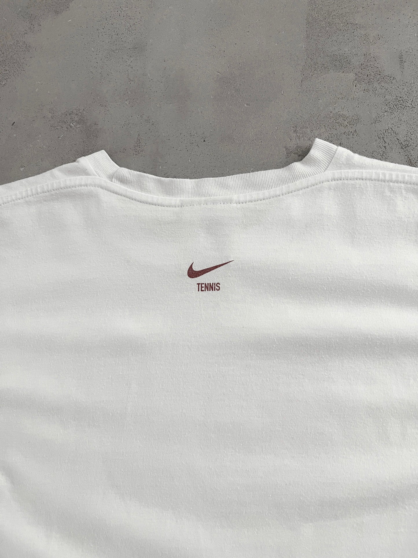 WHITE NIKE COURT MONACO TEE - 2002 - S