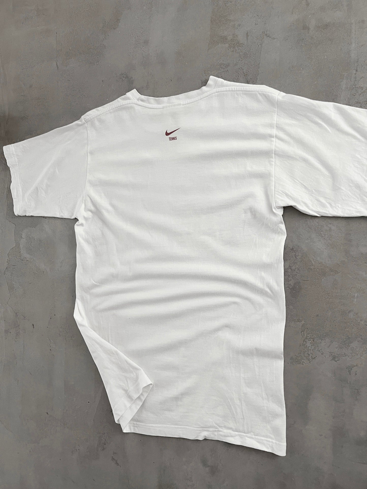 WHITE NIKE COURT MONACO TEE - 2002 - S
