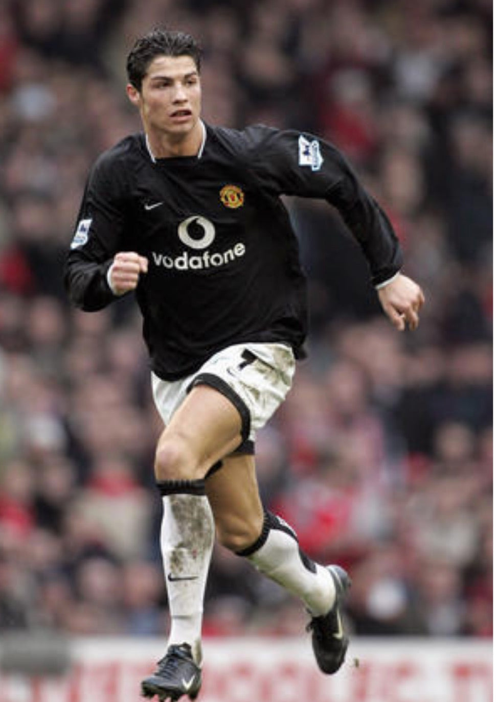 BLACK MANCHESTER UNITED NIKE JERSEY - 2003/04 - L/XL